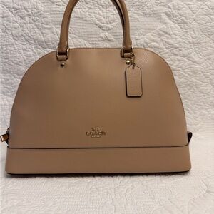 Coach Beige Leather Satchel